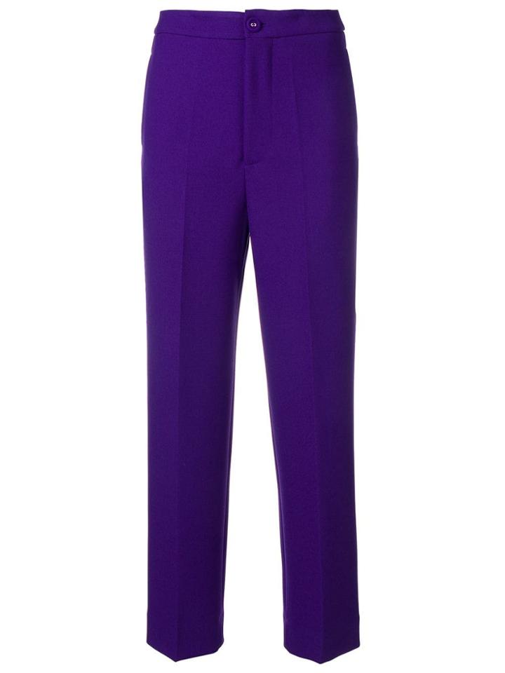 Erika Cavallini High-waisted Trousers - Purple