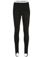 Paco Rabanne Foot Strap Logo Tights - Black