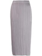 Pleats Please By Issey Miyake Pleated Midi Skirt - Grey