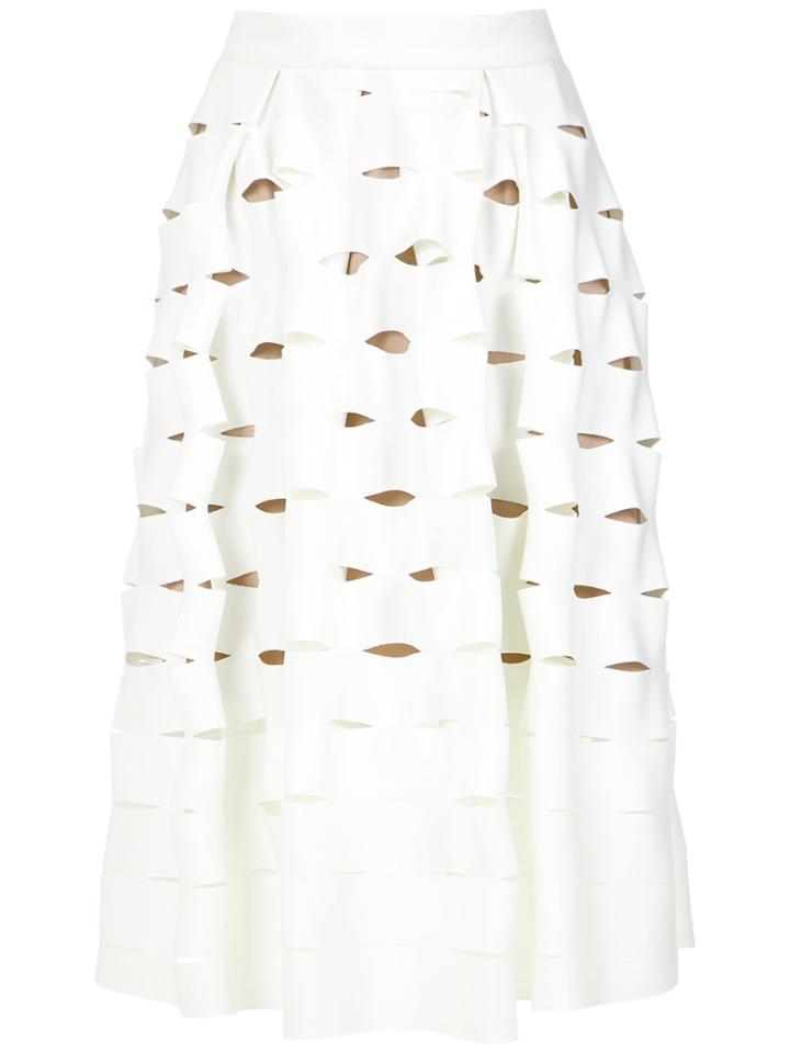 Gloria Coelho Cut Out Details Skirt - Nude & Neutrals