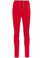 Unravel Project Lace Up Skinny Trousers - Red