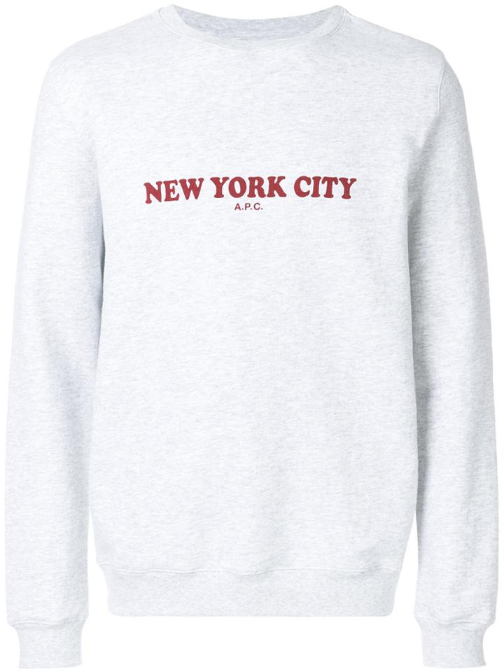 A.p.c. Front Printed Sweatshirt - Grey