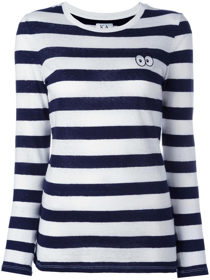 Zoe Karssen Striped Longsleeved T-shirt, Women's, Size: Xs, White, Cotton/linen/flax