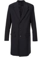 Neil Barrett Classic Single Breasted Coat, Men's, Size: 52, Black, Polyester/polyurethane