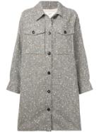 Isabel Marant Étoile Oversized Bobbled Check Coat - Grey