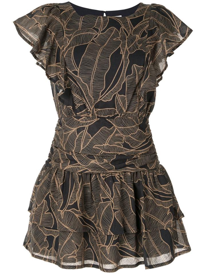 Suboo Ruffled Mini Dress - Black
