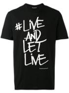 Neil Barrett - 'live And Let Live' T-shirt - Men - Cotton - M, Black, Cotton