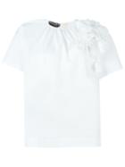 Rochas Appliqué Round Neck Blouse