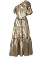 Lisa Marie Fernandez One Shoulder Maxi Dress - Gold