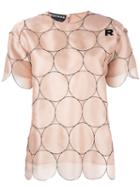 Rochas Dotted T-shirt, Women's, Size: 38, Nude/neutrals, Silk