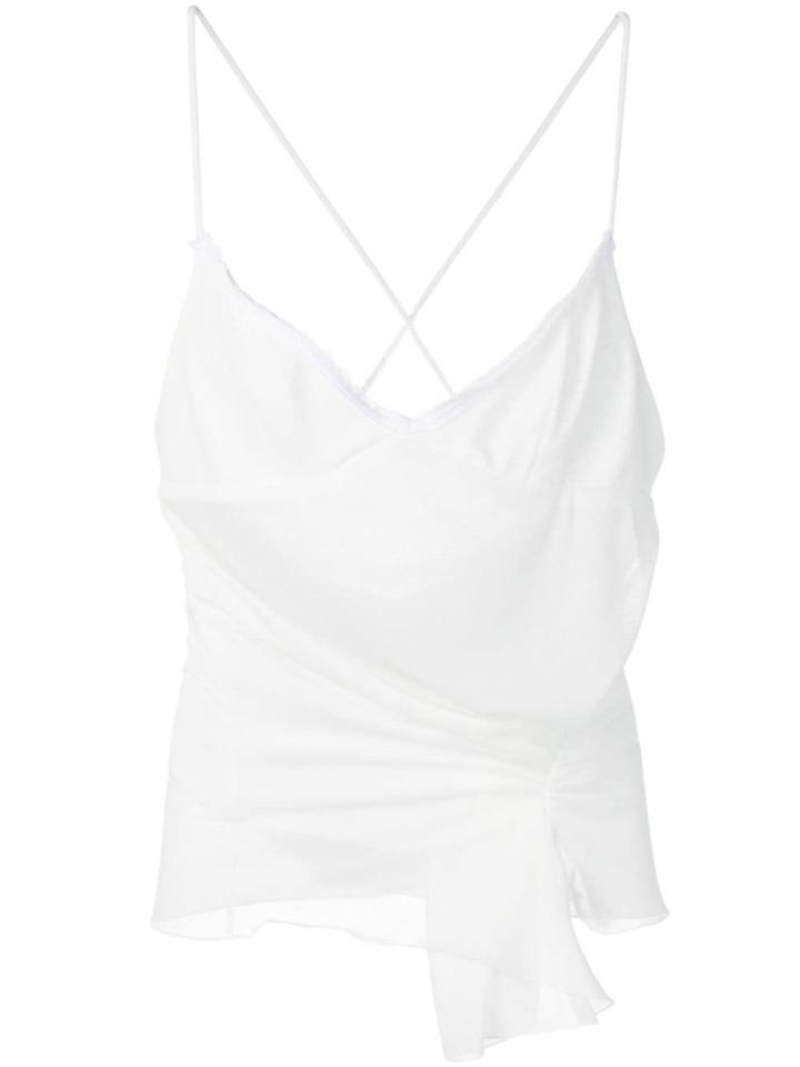 Jacquemus Asymmetric Gathered Vest - White