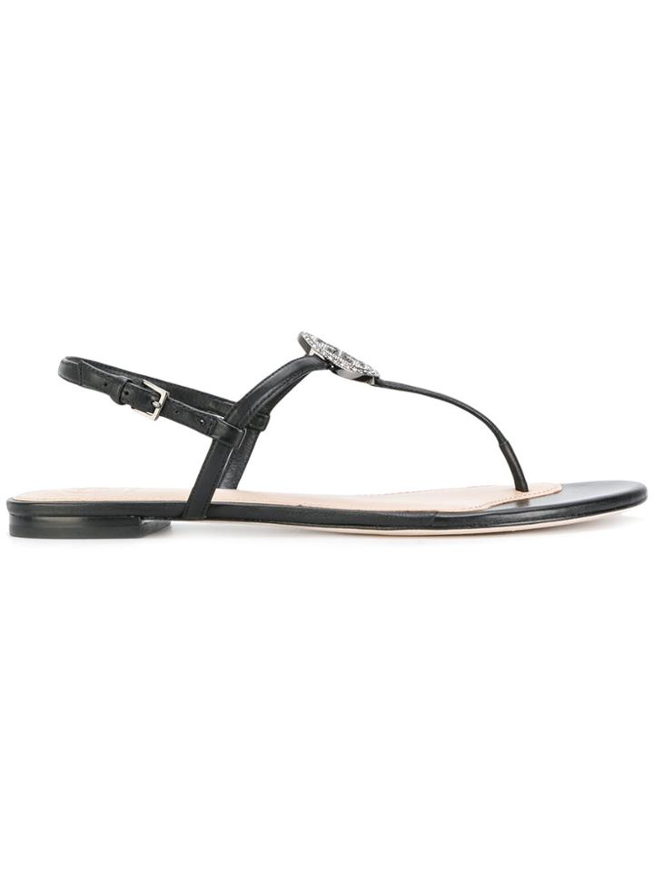 Tory Burch Liana Flat Sandals - Black