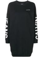 Calvin Klein Jeans Logo Print Jumper Dress - Black