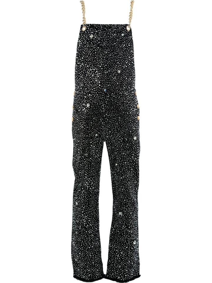 Balmain Crystal-embellished Jumpsuit - Black