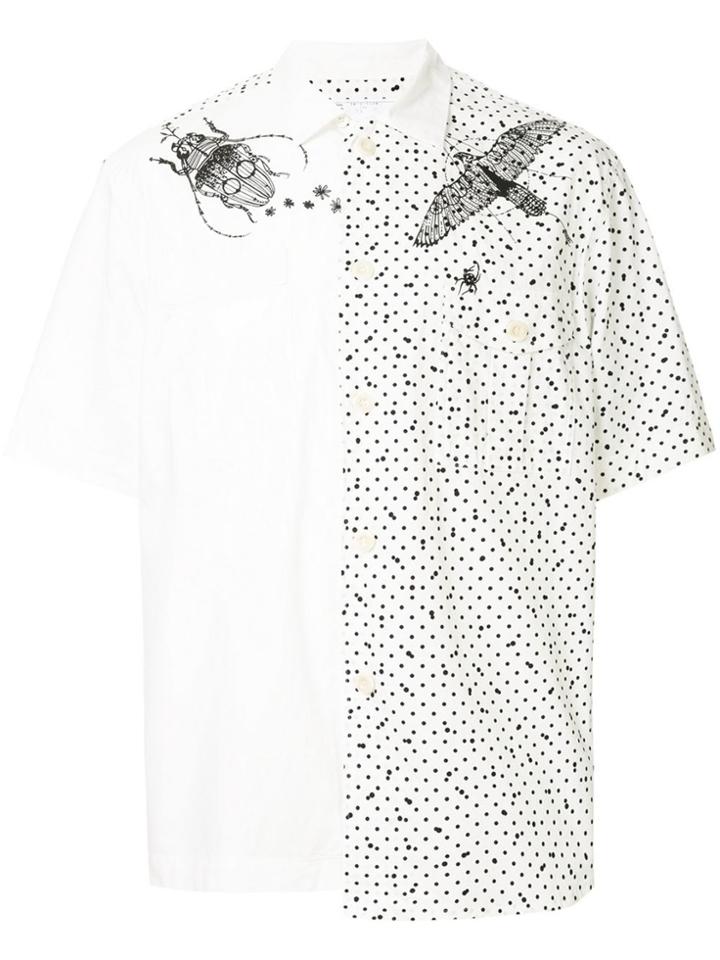 Sacai Printed Panel Shirt - White