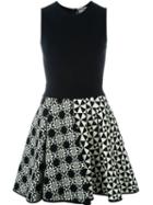 Fausto Puglisi Geometric Intarsia Skater Dress