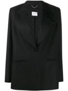 Magda Butrym Single Breasted Tuxedo Blazer - Black