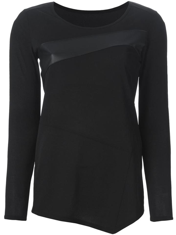 Demoo Parkchoonmoo Faux Leather Panel T-shirt