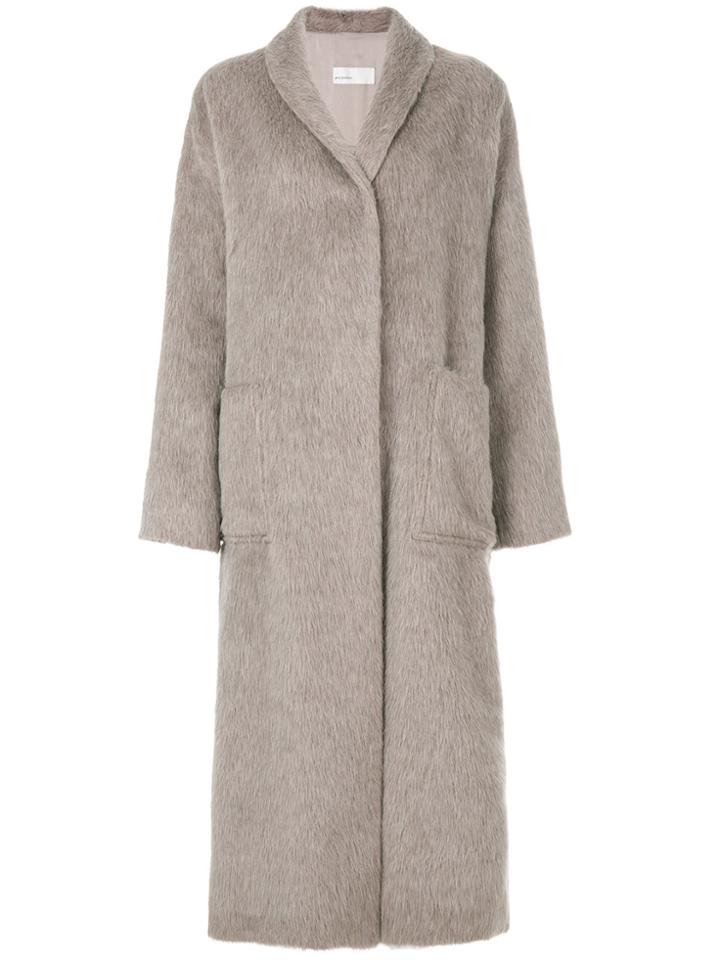 Gentry Portofino Single Breasted Coat - Nude & Neutrals