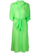 Styland Midi Shirt Dress - Green