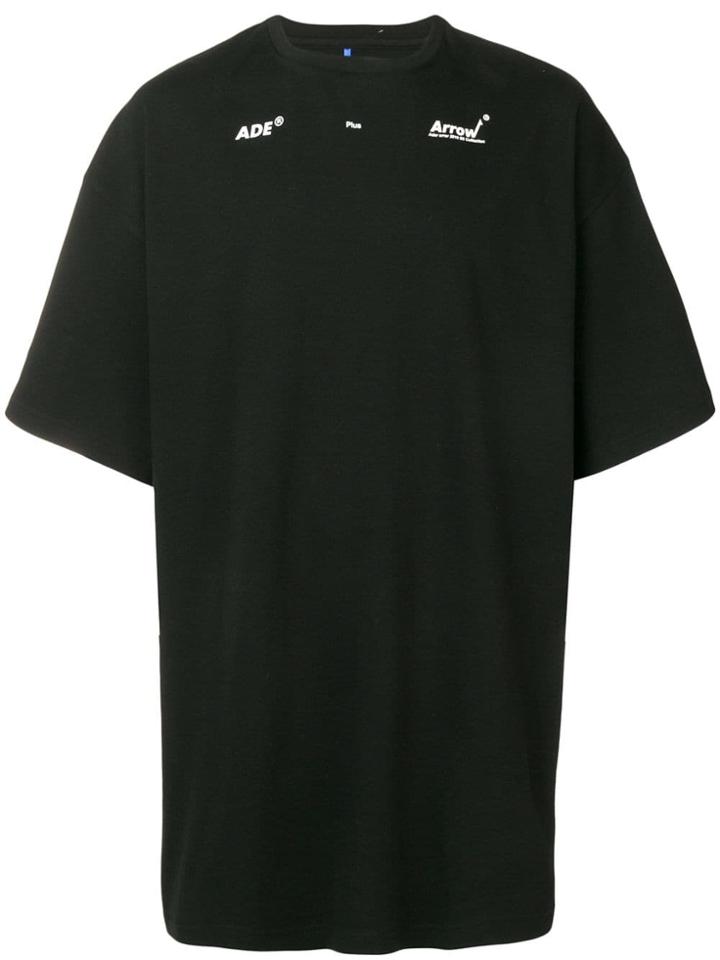 Ader Error Oversized Graphic T-shirt - Black