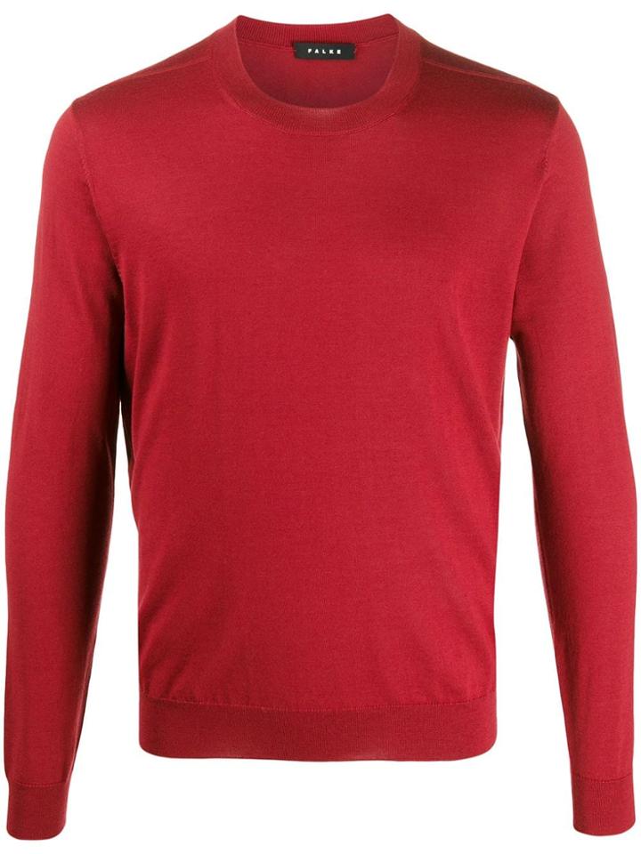 Falke Fine Knit Crewneck Jumper - Red