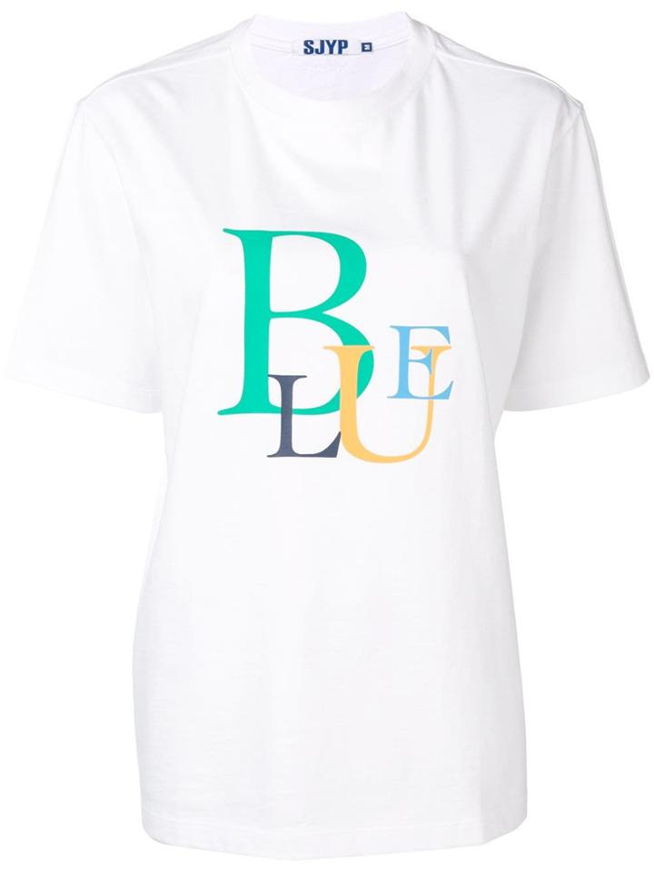 Sjyp Lettering Print T-shirt - White