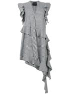 Erika Cavallini Vichy Ruffle Dress - Black