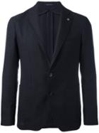 Tagliatore Suit Jacket, Men's, Size: 56, Blue, Virgin Wool/linen/flax/cupro