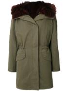 Army Yves Salomon Fur-lined Parka Coat - Green