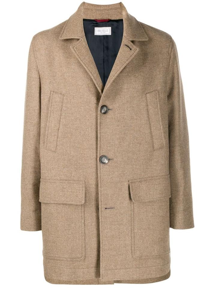 Brunello Cucinelli Short Single Breasted Coat - Neutrals