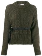 Moncler Bow Knitted Sweater - Green