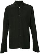 Ma+ Ruched Effect Shirt, Men's, Size: 52, Black, Cotton/viscose