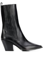 Aeyde Ari Ribbed Ankle Boots - Black