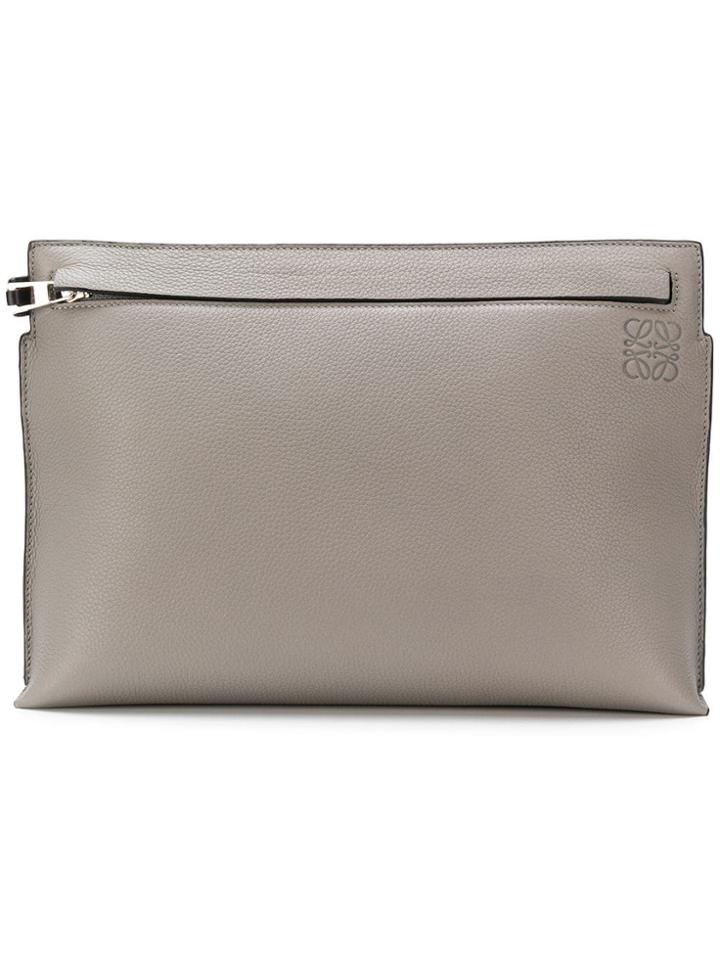 Loewe Thin Large Clutch - Grey