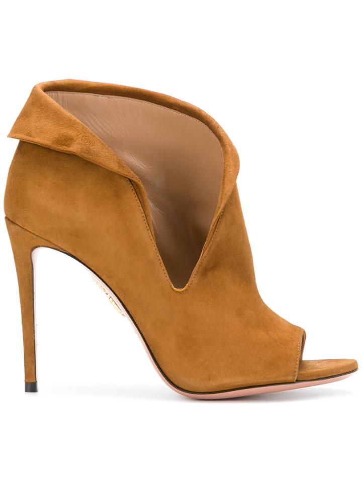 Aquazzura Viola Booties - Brown