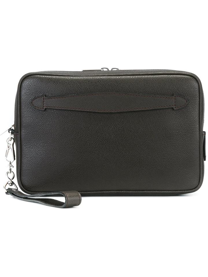 Valextra Double Sided Clutch - Brown
