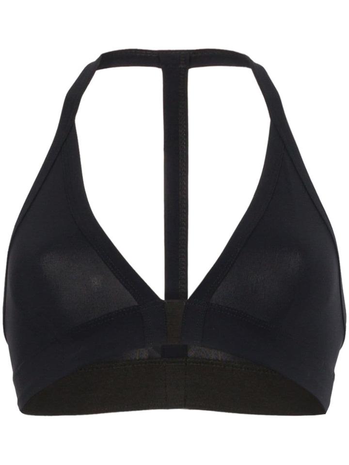 Rick Owens V-neck Halterneck Bikini Top - Black