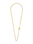 Chanel Vintage Oval Cc Charm Necklace - Gold