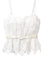 Sacai Lace Crop Top - White