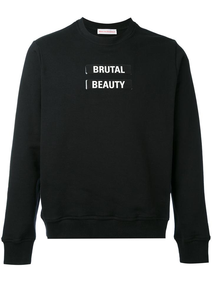 Walter Van Beirendonck - Statement Sweatshirt - Men - Cotton - Xxl, Black, Cotton