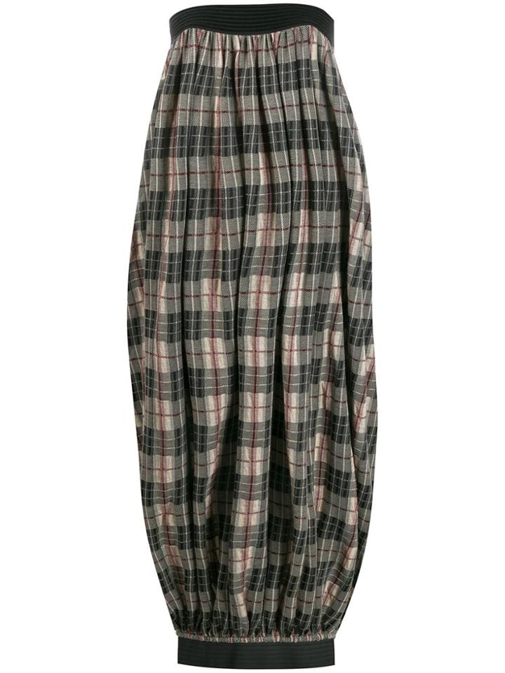 Jean Paul Gaultier Vintage 1990s Tartan Print Dress - Grey