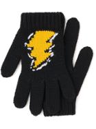 Prada Cablé Knit Gloves - Black
