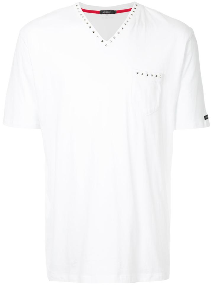 Loveless Stud Detail T-shirt - White