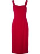 Dolce & Gabbana Fitted Sweetheart Dress, Women's, Size: 48, Red, Viscose/acetate/spandex/elastane/spandex/elastane