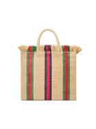 Gucci Straw Large Top Handle Tote - Nude & Neutrals