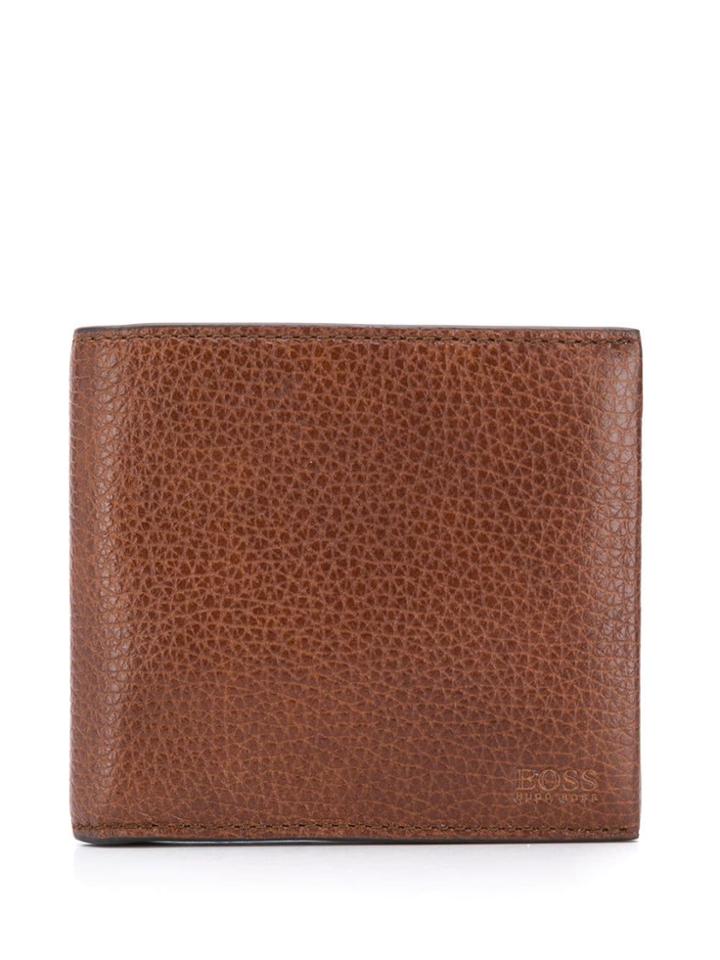 Boss Hugo Boss Branded Bi-fold Wallet - Brown