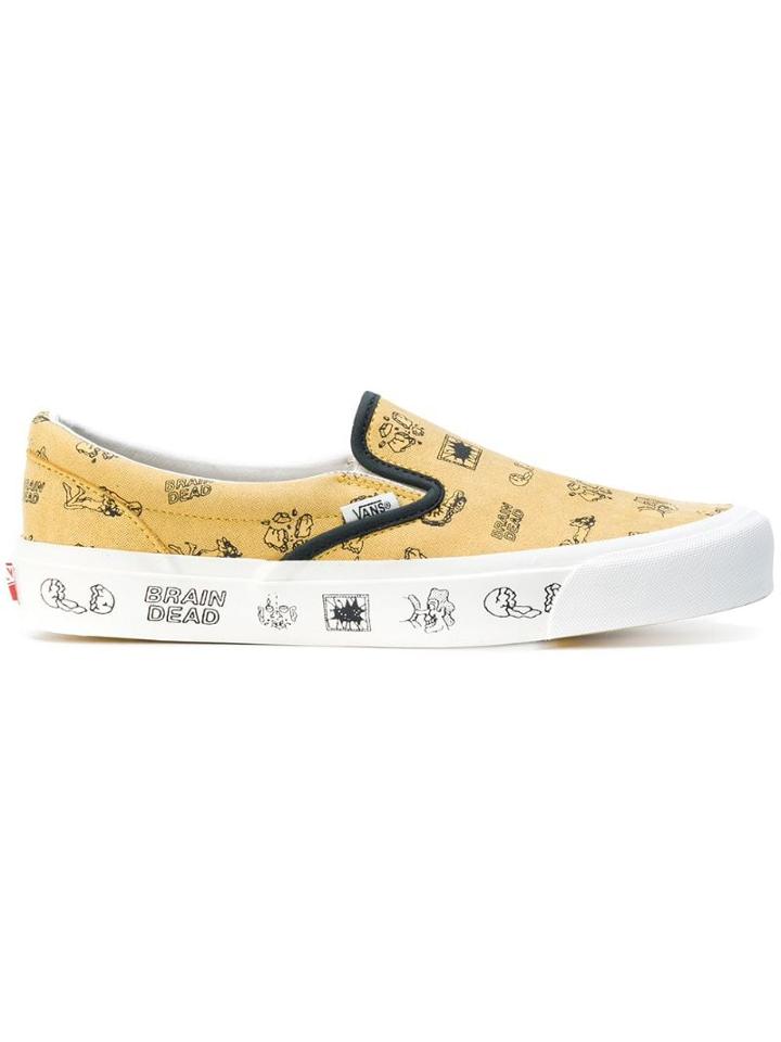 Vans Lx Braindead Slip On Sneakers - Yellow