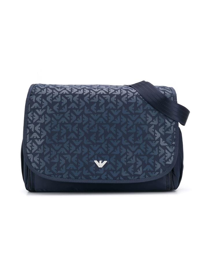 Emporio Armani Kids Monogram Changing Bag - Blue