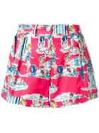 Blugirl Printed Beach Shorts - Pink & Purple